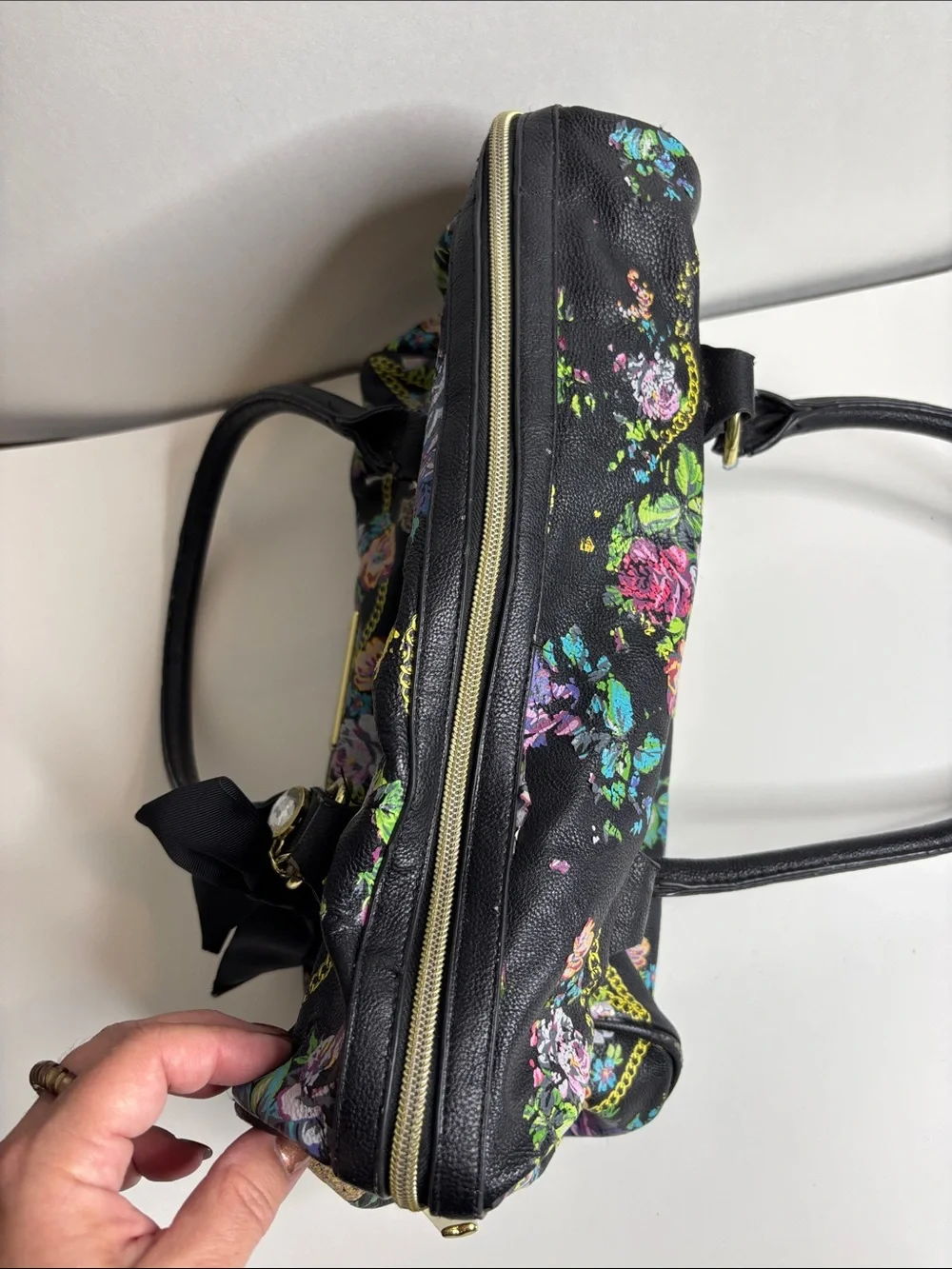 Betsey Johnson black satchel